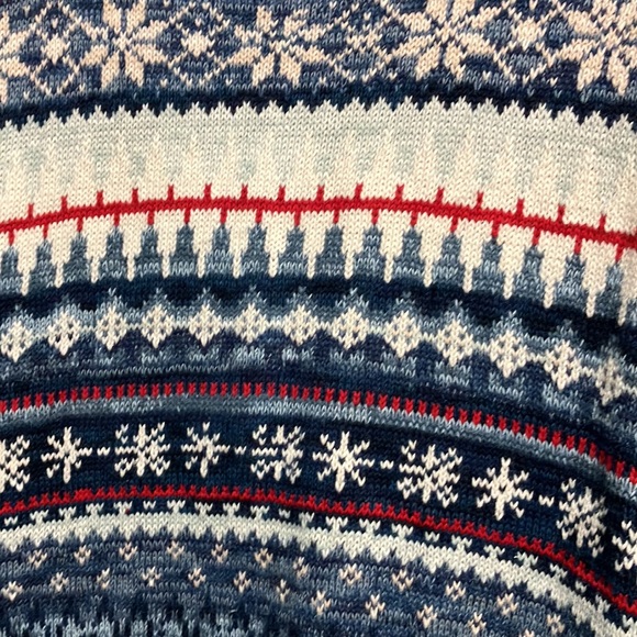 Tiara International Sweater Full Zip Up Fair Isle Colorful Size Large - Picture 9 of 9